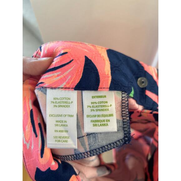 Lilly Pulitzer Navy & Pink Flamingo Print Shorts - Picture 2 of 6